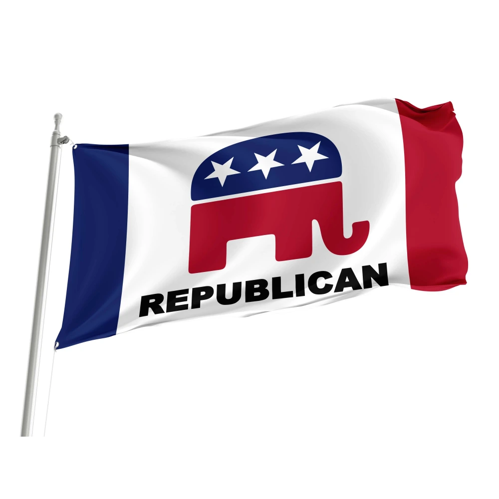 Republican Elephant Flag for Indoor & Outdoor Use