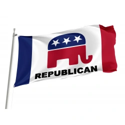 Republican Elephant Flag for Indoor & Outdoor Use