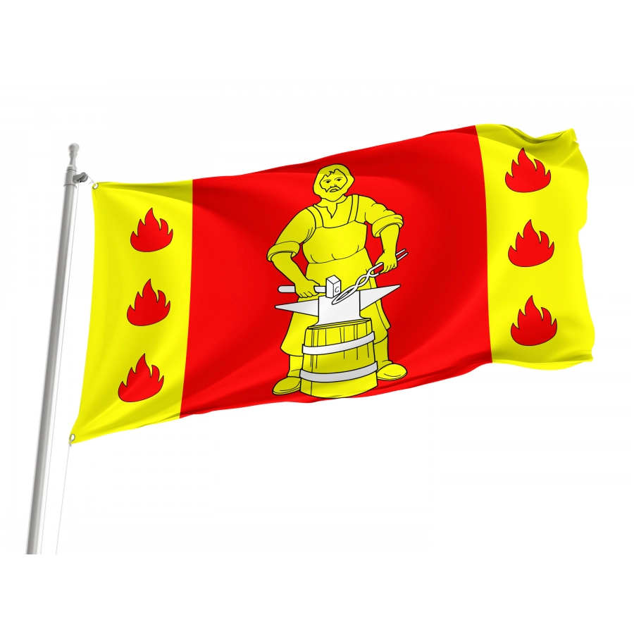 Flag Of Melallostroy, Patriotic Flags, Unique Design Print, Flags For Indoor & Outdoor Use - High Quality Russia for Indoor and Outdoor Use