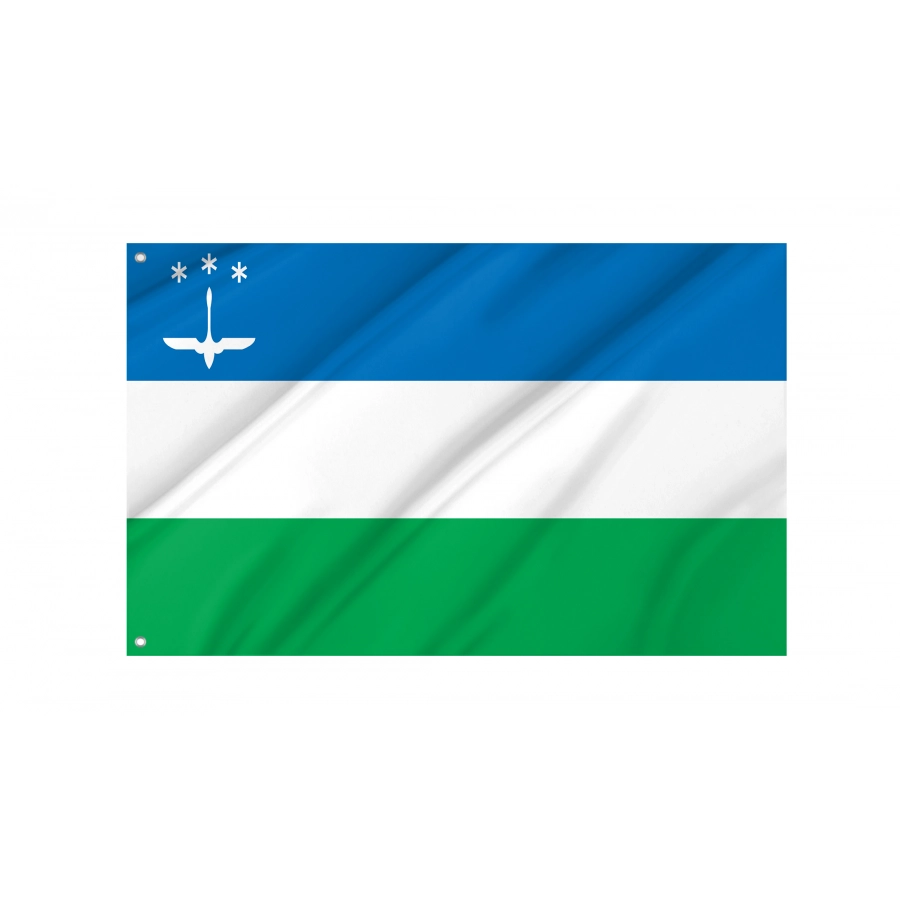 Flag Of Khanty-Mansiysk, Khanty-Mansyisky Ao, Russia, Unique Design Print, Flags For Indoor & Outdoor Use - High Quality Russia for Indoor and Outdoor Use