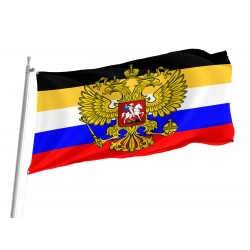 Russia Combined Tricolor with Coat of Arms Flag for Indoor & Outdoor Use
