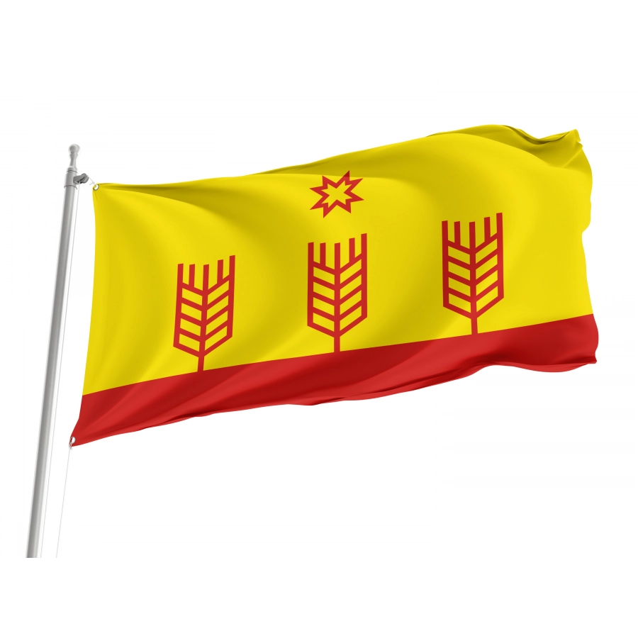 Flag Of Tegeshevskoe Rural Settlement, Patriotic Flags, Unique Design Print, Flags For Indoor & Outdoor Use - High Quality Russia for Indoor and Outdoor Use