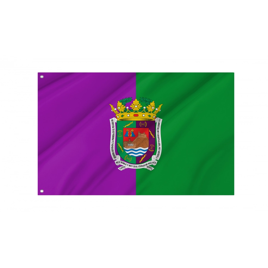 Flag Of Málaga, Andalusia, Spain, Patriotic Flags, Unique Design Print, Flags For Indoor & Outdoor Use - High Quality Andalusia for Indoor and Outdoor Use