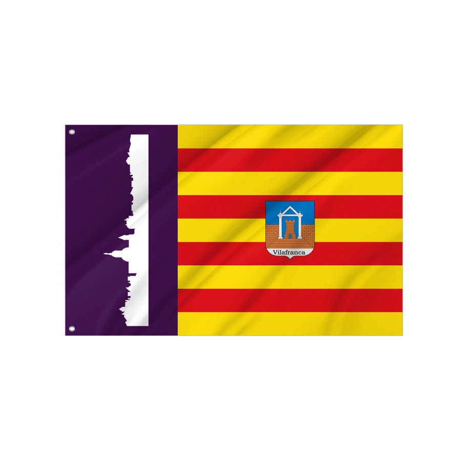 Flag Of Vilafranca De Bonany, Balearic Islands, Patriotic Flags, Unique Design Print, Flags For Indoor & Outdoor Use - High Quality Balearic Islands for Indoor and Outdoor Use