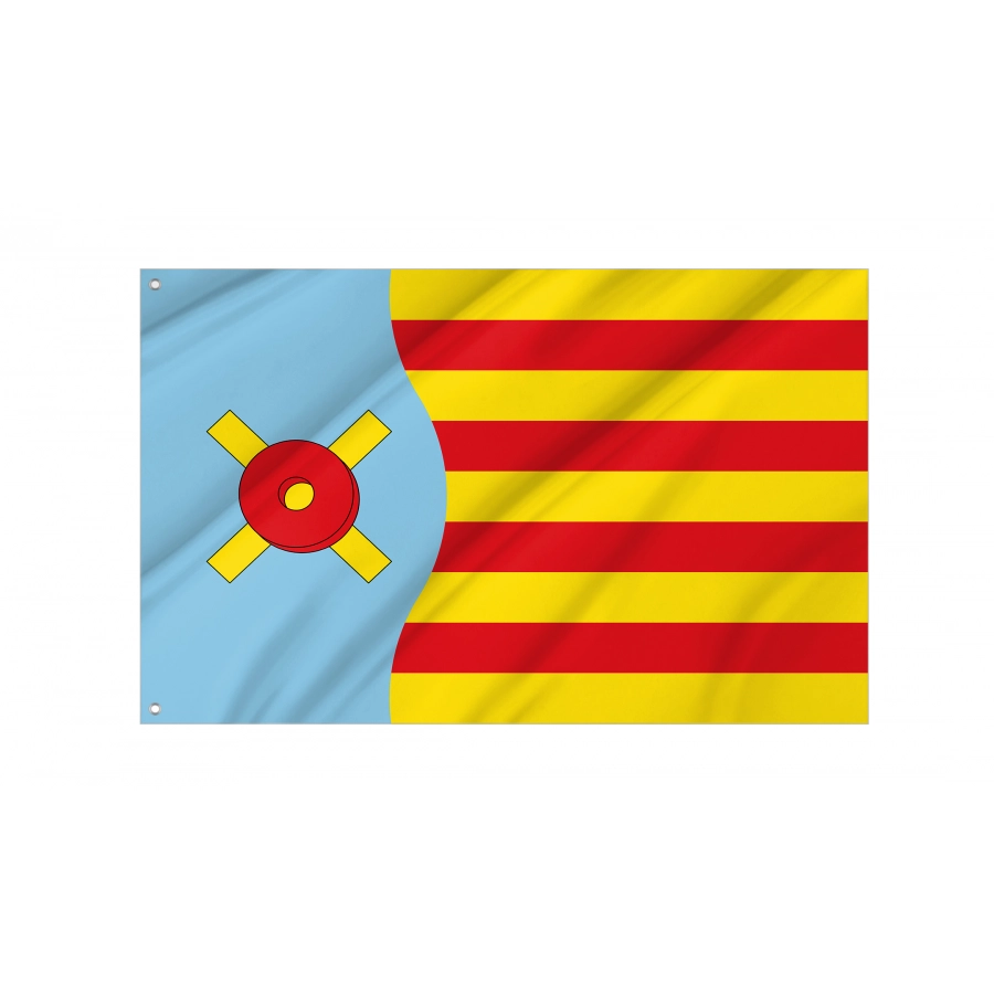 Flag Of Vallromanes, Barcelona, Spain, Patriotic Flags, Unique Design Print, Flags For Indoor & Outdoor Use - High Quality Catalonia for Indoor and Outdoor Use