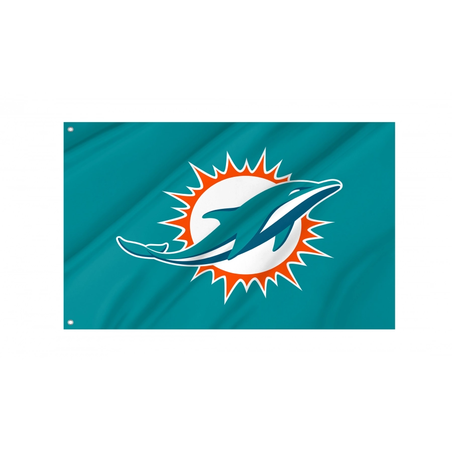 Miami Dolphins Flag, Unique Design Print, Flags for Indoor & Outdoor Use