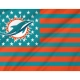 Miami Dolphins USA American Nation Stripes Flag for Indoor & Outdoor Use - Imagine 2
