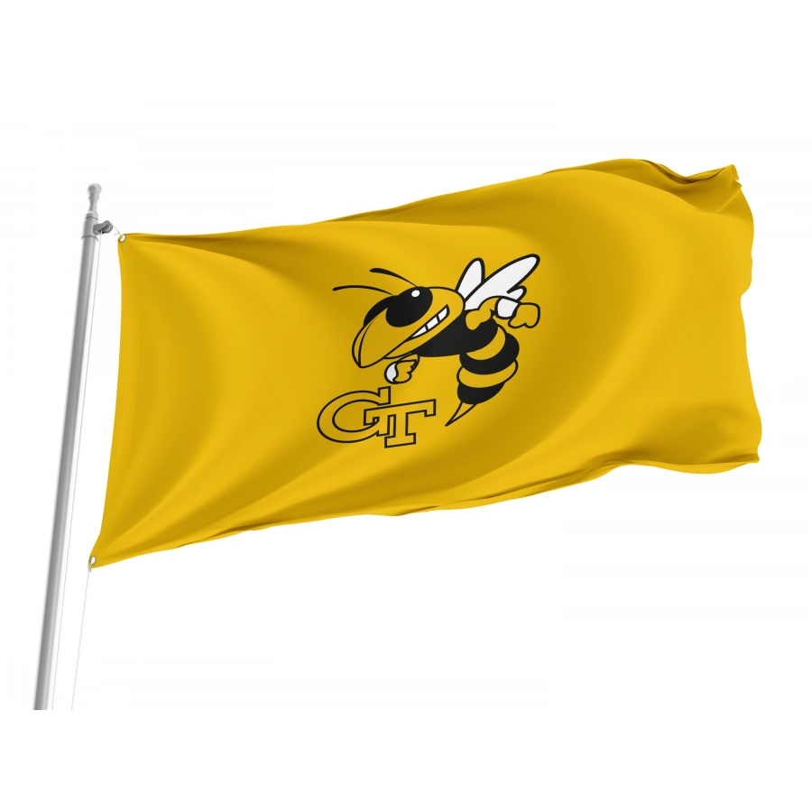Flag of Georgia Tech Yellow Jackets, Unique Design Print, Flags for Indoor & Outdoor Use
