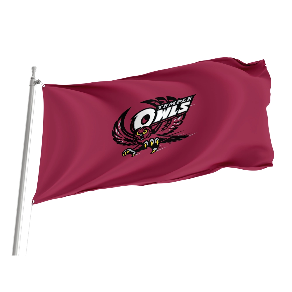 Temple Owls Flag for Indoor & Outdoor Use