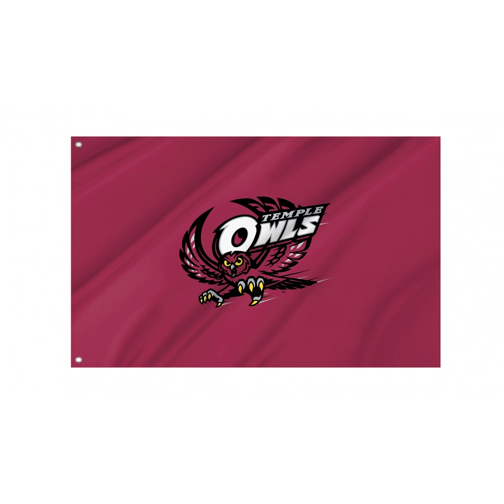 Temple Owls Flag for Indoor & Outdoor Use