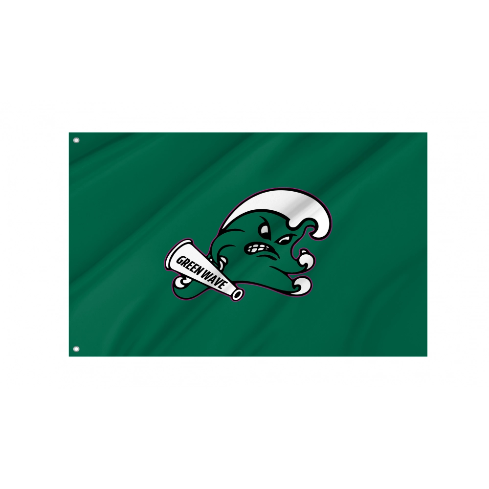 Tulane Green Wave Flag for Indoor & Outdoor Use