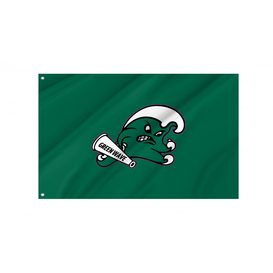 Flag of Tulane Green Wave, Unique Design Print, Flags for Indoor & Outdoor Use
