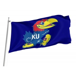 Kansas Jayhawks Flag for Indoor & Outdoor Use