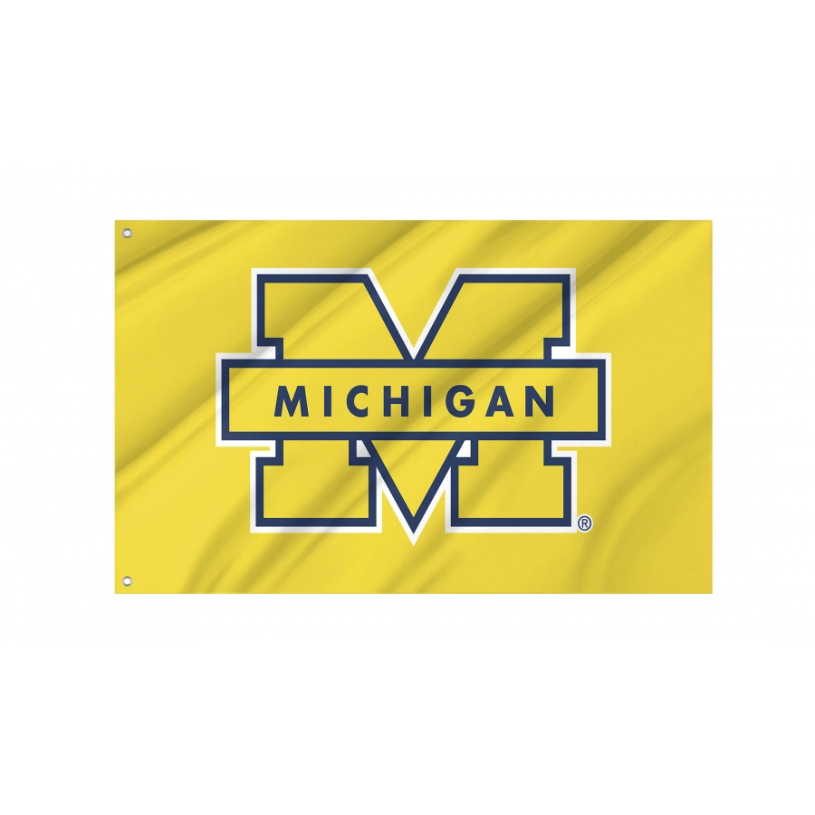 Flag of Michigan Wolverines, Unique Design Print, Flags for Indoor & Outdoor Use