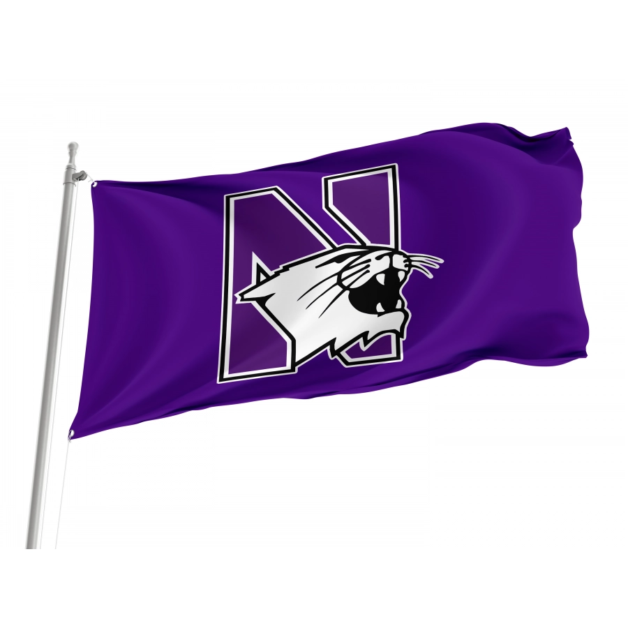 Flag of Northwestern Wildcats, Unique Design Print, Flags for Indoor & Outdoor Use