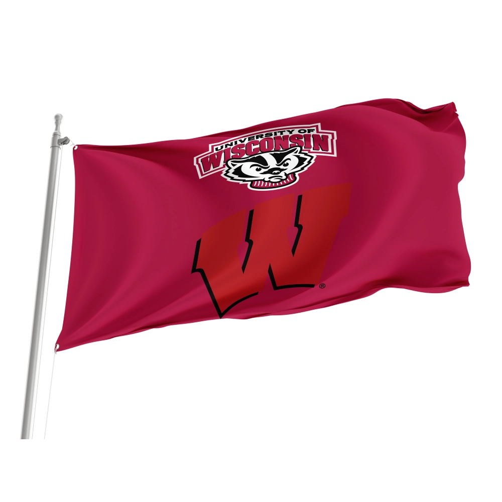 Wisconsin Badgers Flag for Indoor & Outdoor Use