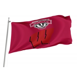 Wisconsin Badgers Flag for Indoor & Outdoor Use