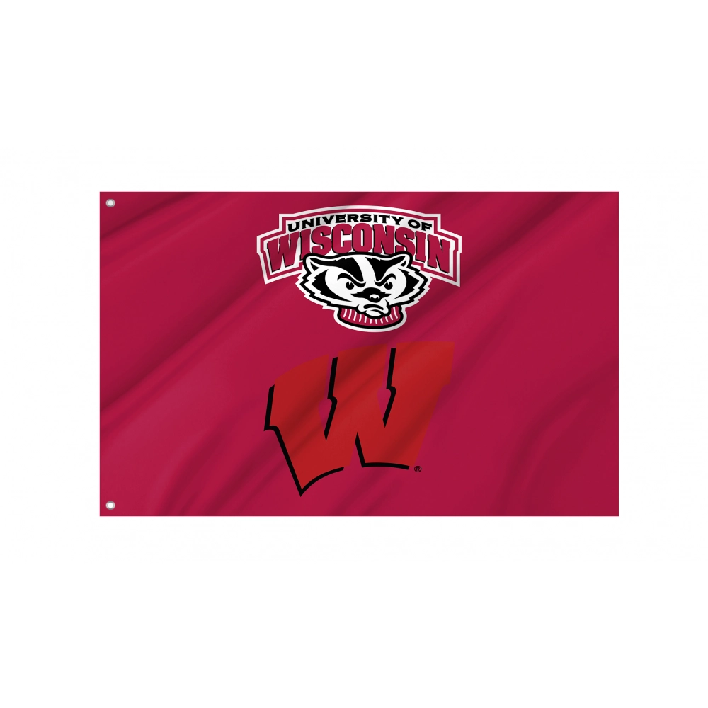 Wisconsin Badgers Flag for Indoor & Outdoor Use