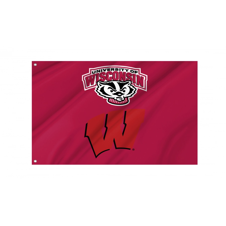 Flag of Wisconsin Badgers, Unique Design Print, Flags for Indoor & Outdoor Use