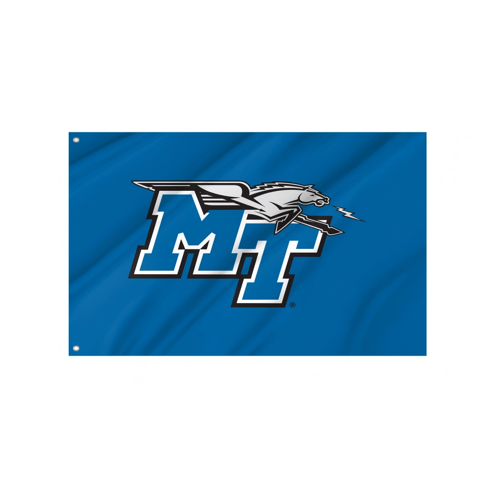 Middle Tennessee Blue Raiders Flag for Indoor & Outdoor Use Middle Tennessee Blue Raiders Flag for Indoor & Outdoor Use