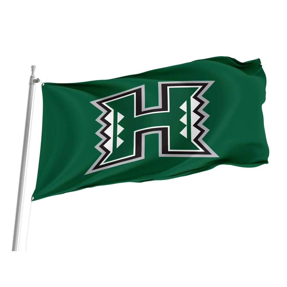 Hawai'i Rainbow Warriors Flag for Indoor & Outdoor Use Hawai'i Rainbow Warriors Flag for Indoor & Outdoor Use