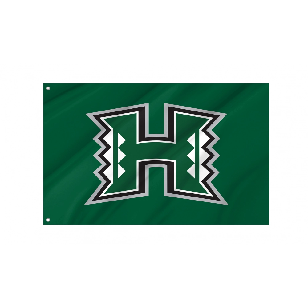 Hawai'i Rainbow Warriors Flag for Indoor & Outdoor Use Hawai'i Rainbow Warriors Flag for Indoor & Outdoor Use