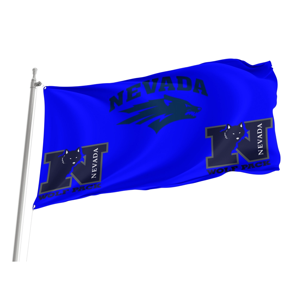 Nevada Wolf Pack Flag for Indoor & Outdoor Use Nevada Wolf Pack Flag for Indoor & Outdoor Use