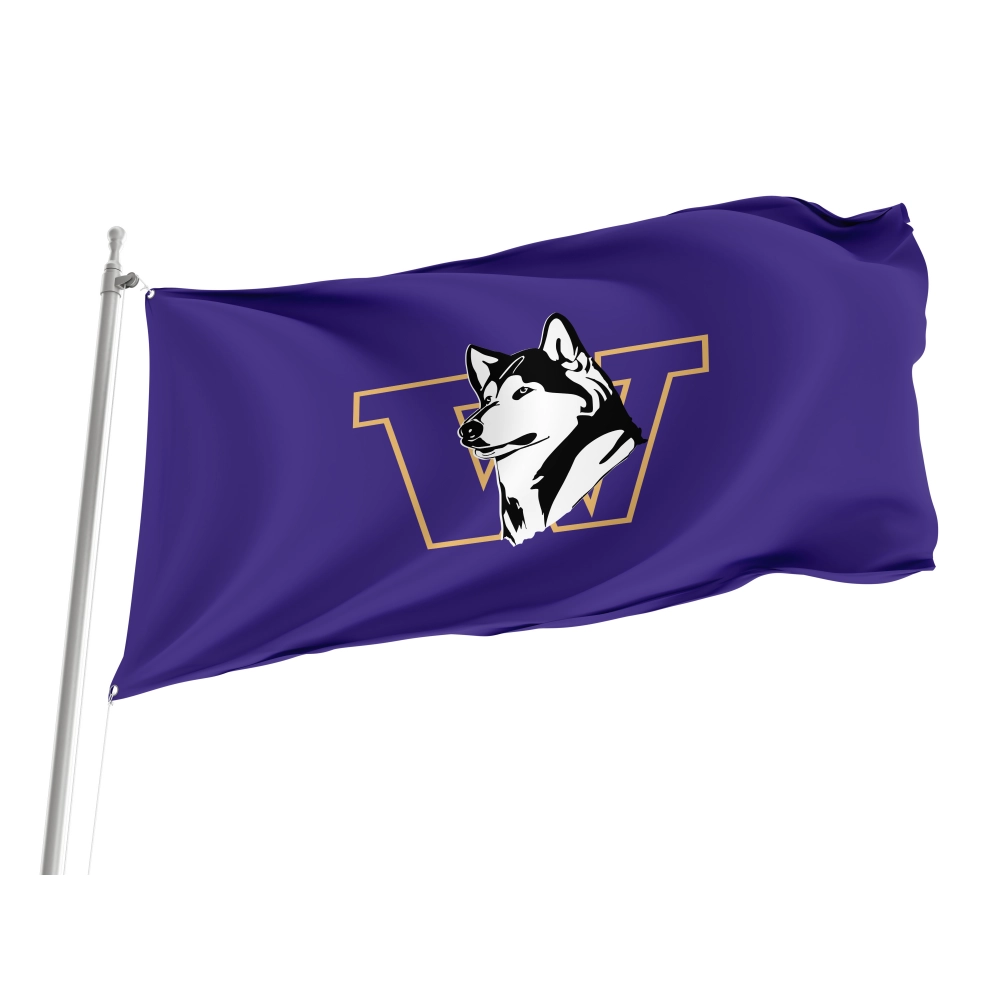 Washington Huskies Flag for Indoor & Outdoor Use