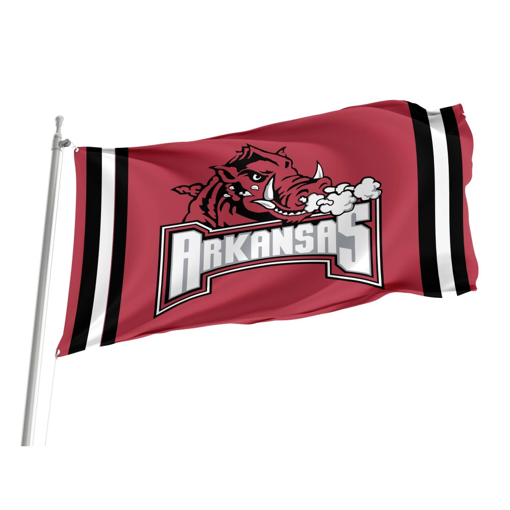 Arkansas Razorbacks Flag for Indoor & Outdoor Use Arkansas Razorbacks Flag for Indoor & Outdoor Use