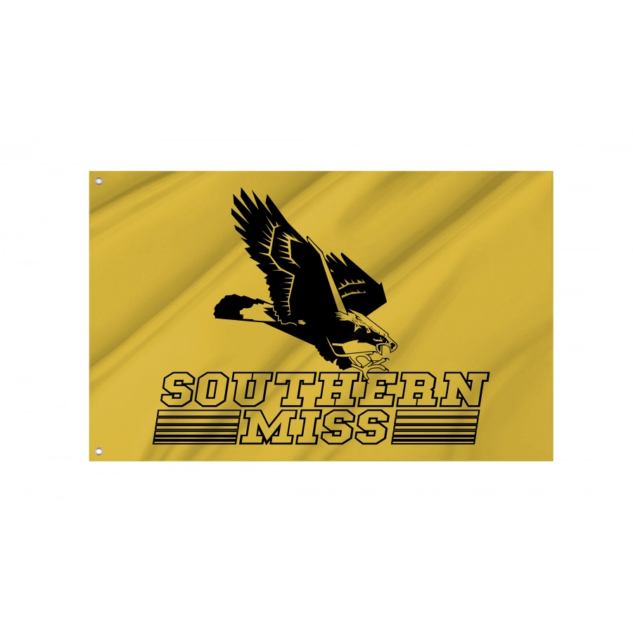 Flag of Southern Miss Golden Eagles, Unique Design Print, Flags for Indoor & Outdoor Use