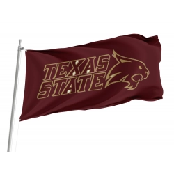 Texas State Bobcats Flag for Indoor & Outdoor Use