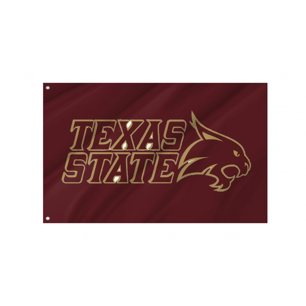 Texas State Bobcats Flag for Indoor & Outdoor Use