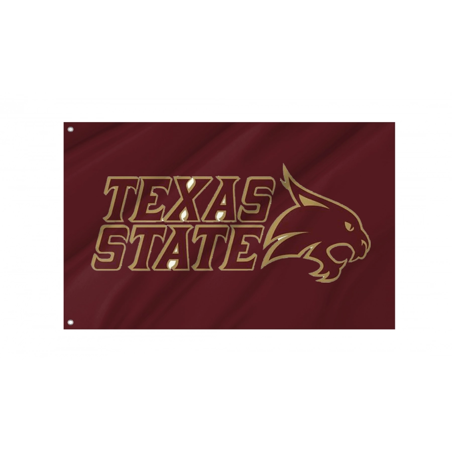 Flag of Texas State Bobcats, Unique Design Print, Flags for Indoor & Outdoor Use