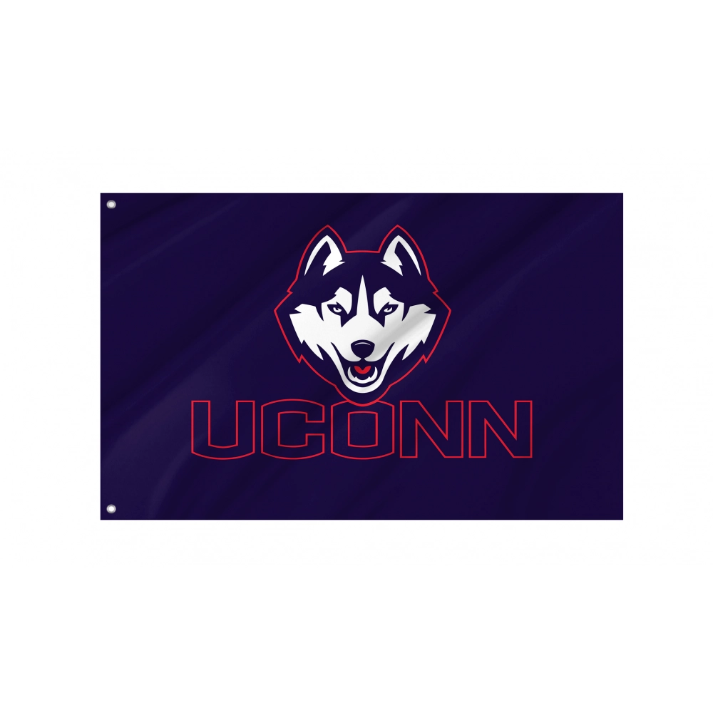 UConn Huskies Flag for Indoor & Outdoor Use UConn Huskies Flag for Indoor & Outdoor Use