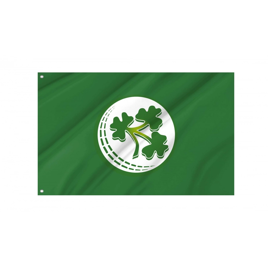 Ireland Cricket Flag - vibrant colors, double-stitched edges, outdoor and indoor use