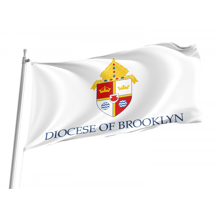 A Representation Of The Flag Of The Roman Catholic Diocese Of Brooklyn In Brooklyn And Queens, Flags For Indoor & Outdoor Use - High Quality United States for Indoor and Outdoor Use