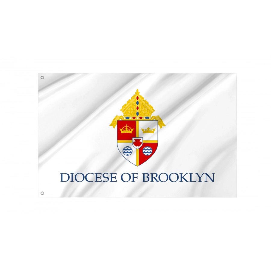 A Representation Of The Flag Of The Roman Catholic Diocese Of Brooklyn In Brooklyn And Queens, Flags For Indoor & Outdoor Use - High Quality United States for Indoor and Outdoor Use