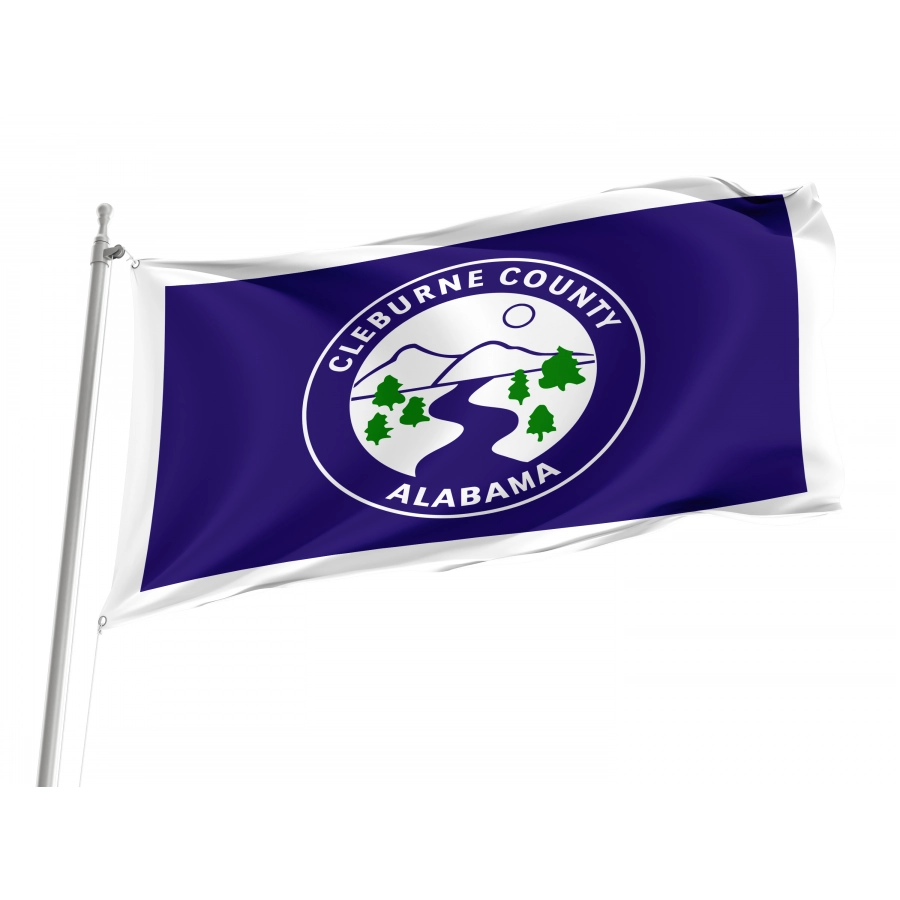 Flag of Cleburne County, Alabama, Patriotic Flags, Unique Design Print, Flags for Indoor & Outdoor Use
