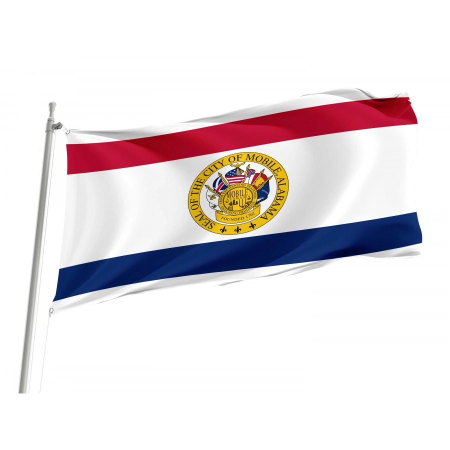 City of Mobile, Alabama Flag for Indoor & Outdoor Use, ALABAMA14