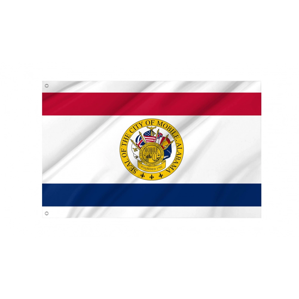City of Mobile, Alabama Flag for Indoor & Outdoor Use