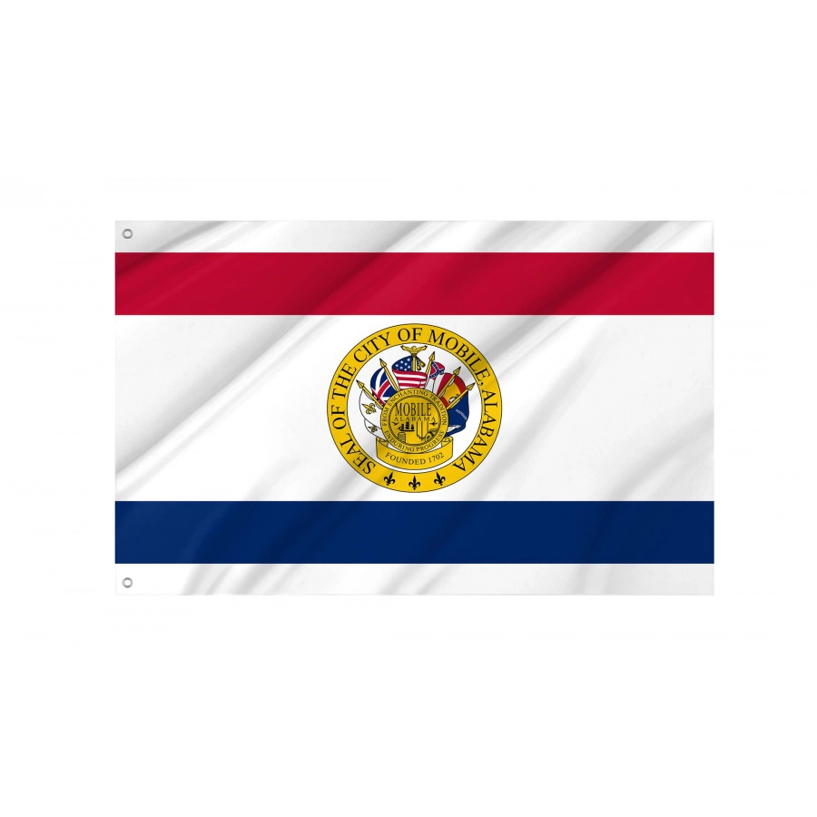 City of Mobile, Alabama Flag for Indoor & Outdoor Use, ALABAMA14