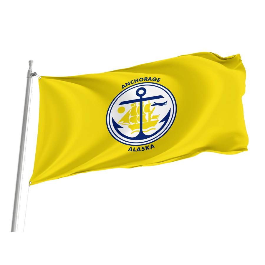 Flag of Anchorage, Alaska, Patriotic Flags, Unique Design Print, Flags for Indoor & Outdoor Use