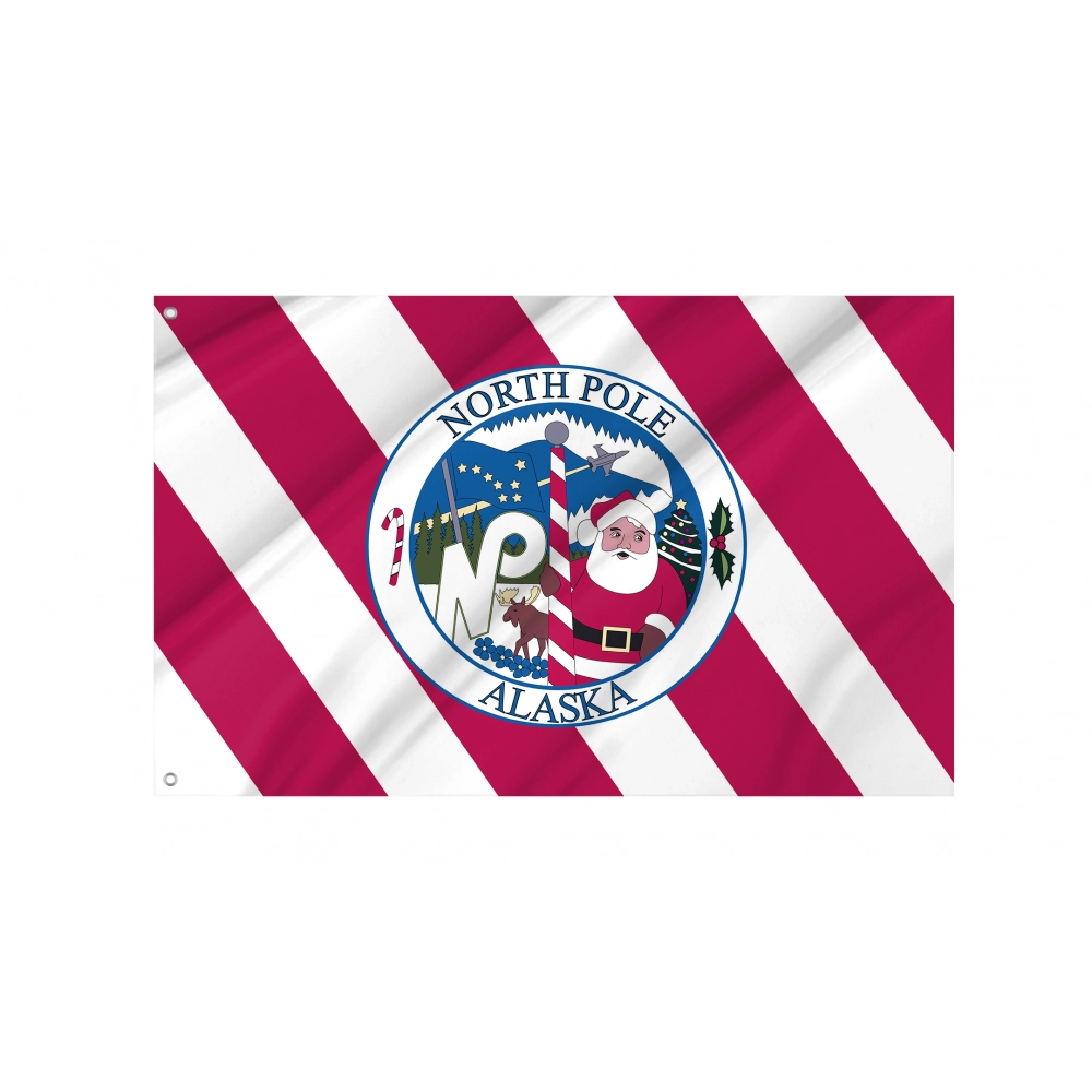 North Pole Alaska Flag for Indoor & Outdoor Use
