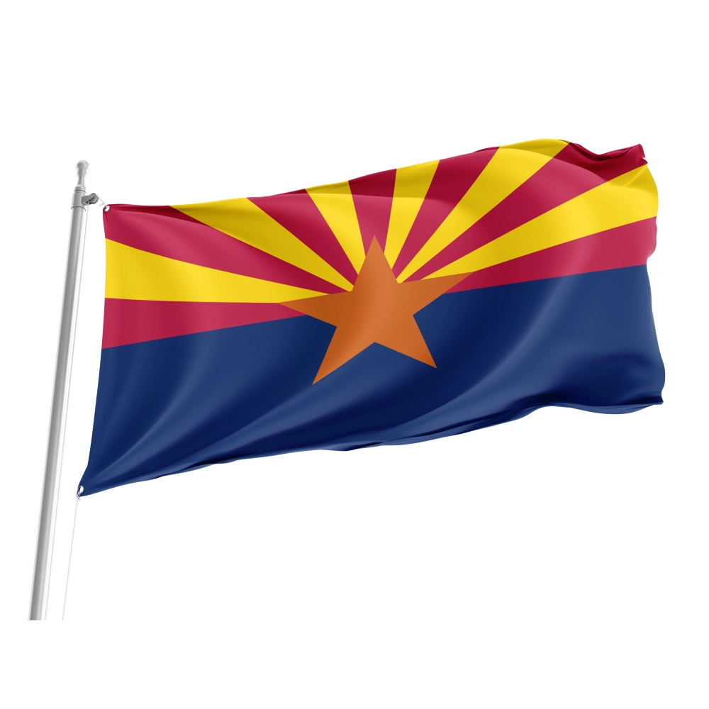 Arizona State Flag for Indoor & Outdoor Use Arizona State Flag for Indoor & Outdoor Use