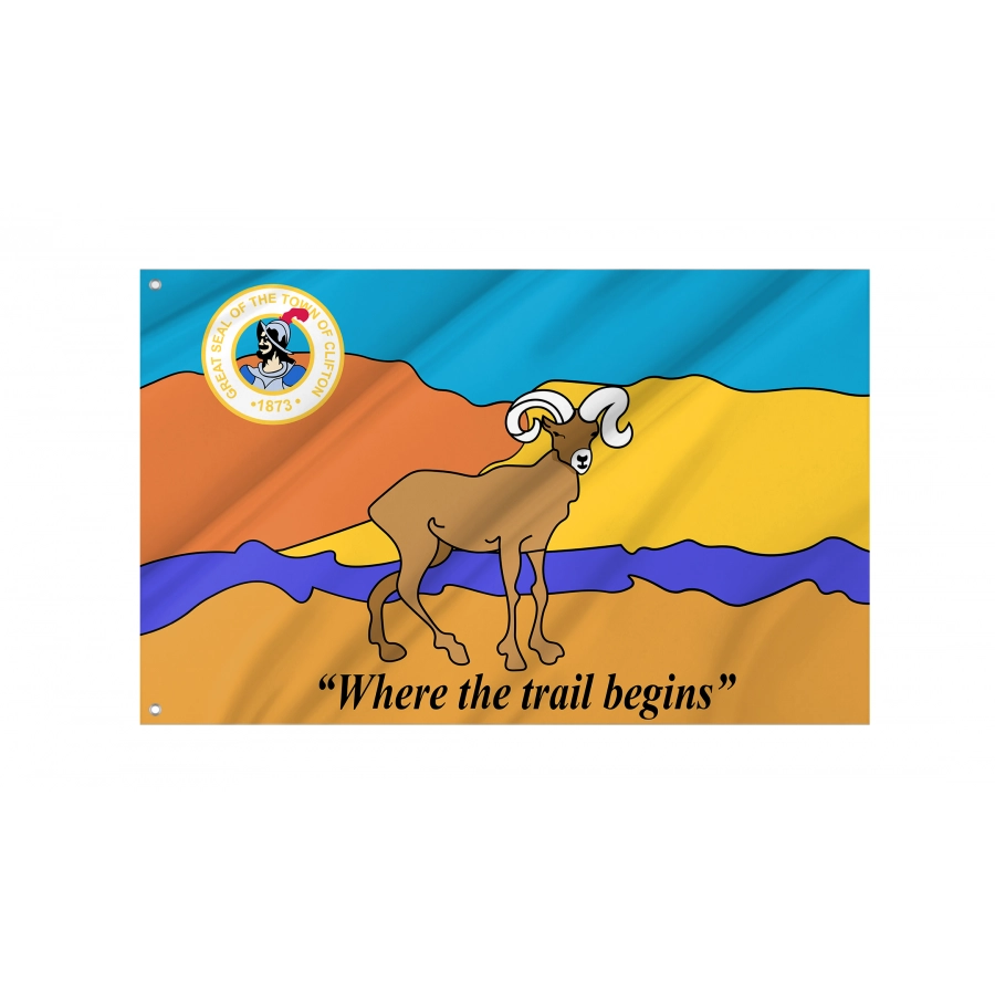 Flag of Clifton, Arizona, Patriotic Flags, Unique Design Print, Flags for Indoor & Outdoor Use
