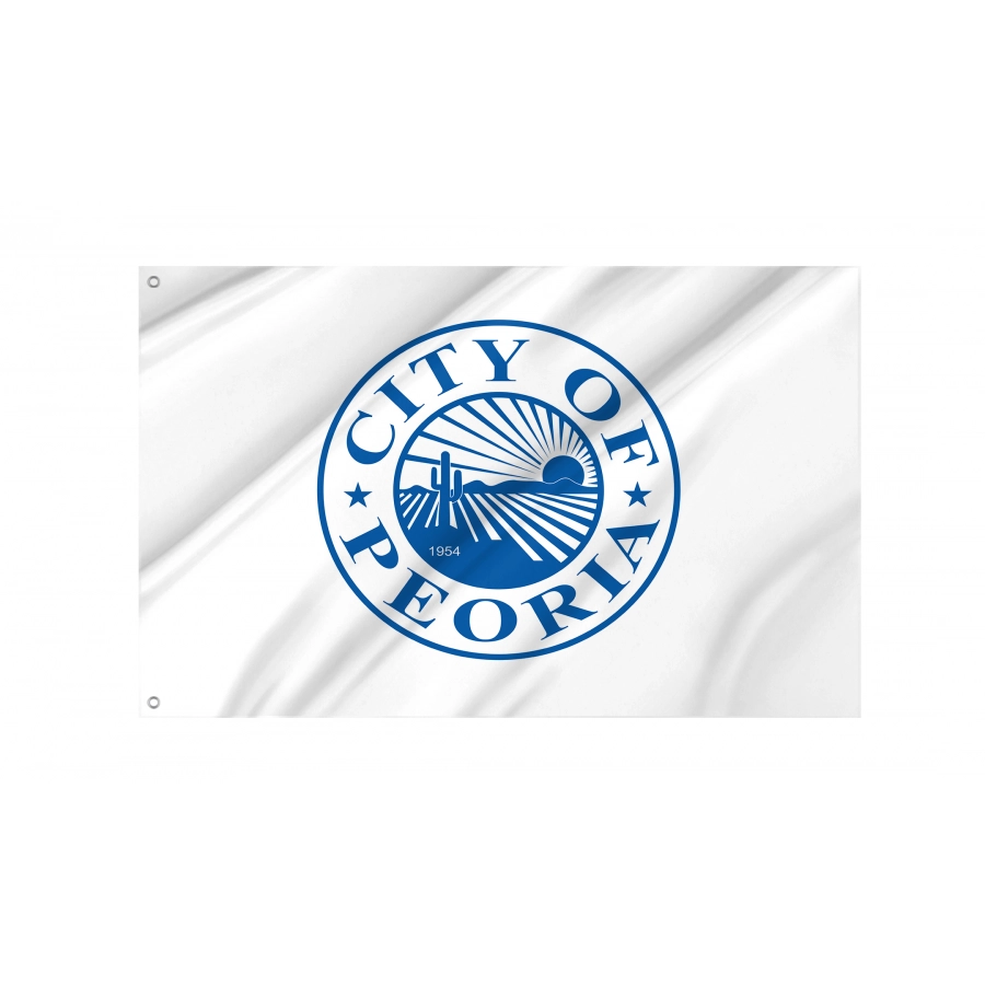 Flag of Peoria, Arizona 1954-2017, Patriotic Flags, Unique Design Print, Flags for Indoor & Outdoor Use