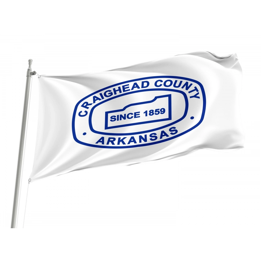 Craighead County Flag for Indoor & Outdoor Use, ARKA02