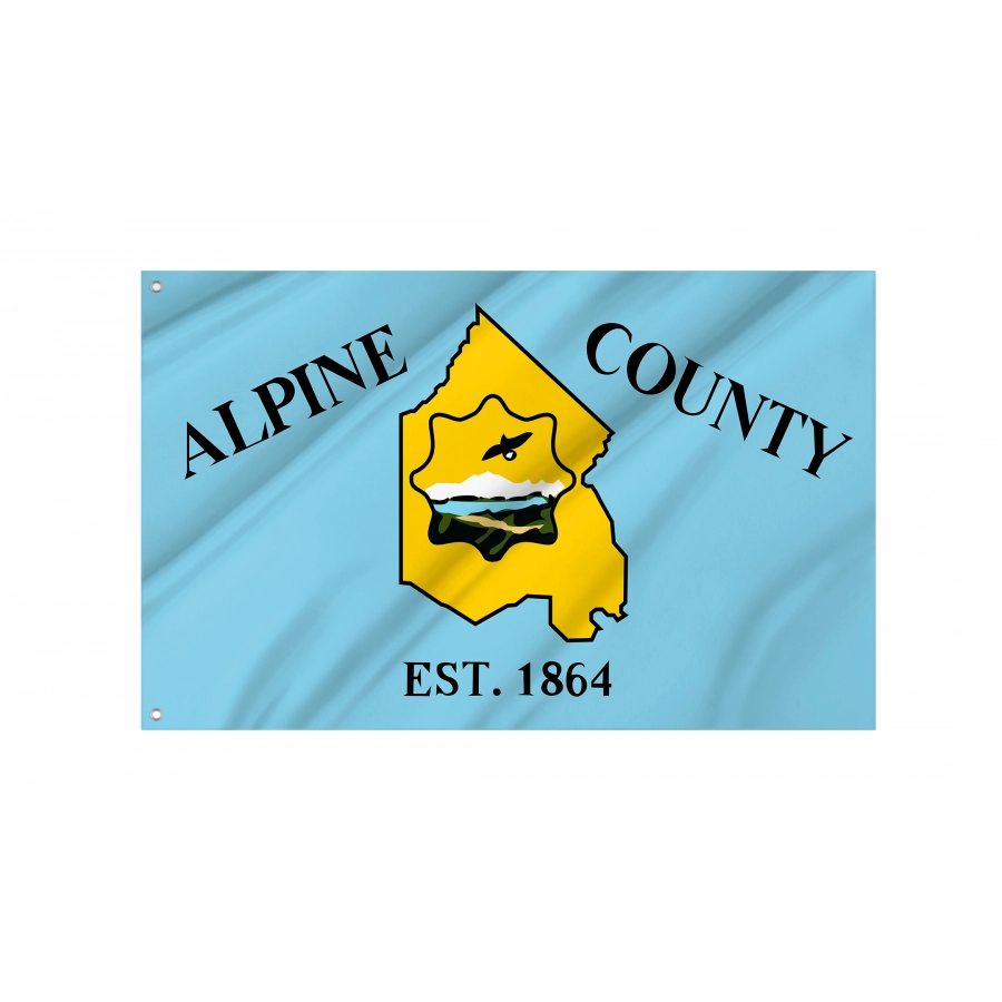 Flag of Alpine County, California, Patriotic Flags, Unique Design Print, Flags for Indoor & Outdoor Use