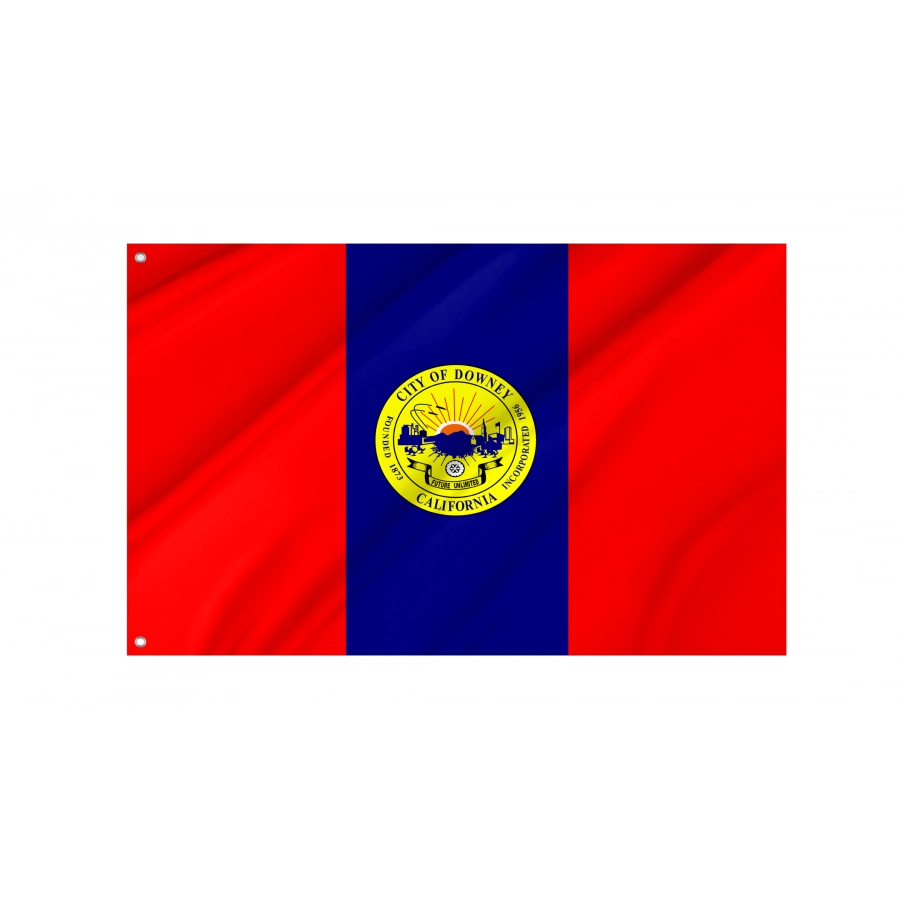 Flag of Downey, California, Patriotic Flags, Unique Design Print, Flags for Indoor & Outdoor Use