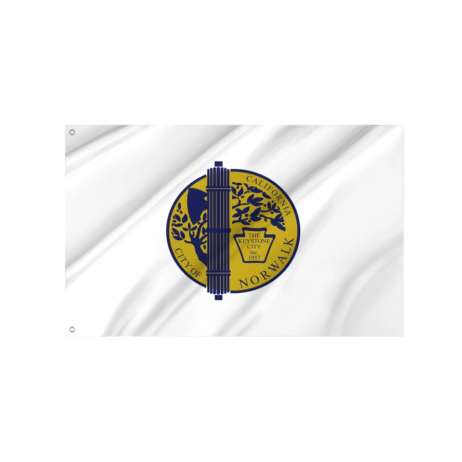 Flag of Norwalk, California, Patriotic Flags, Unique Design Print, Flags for Indoor & Outdoor Use